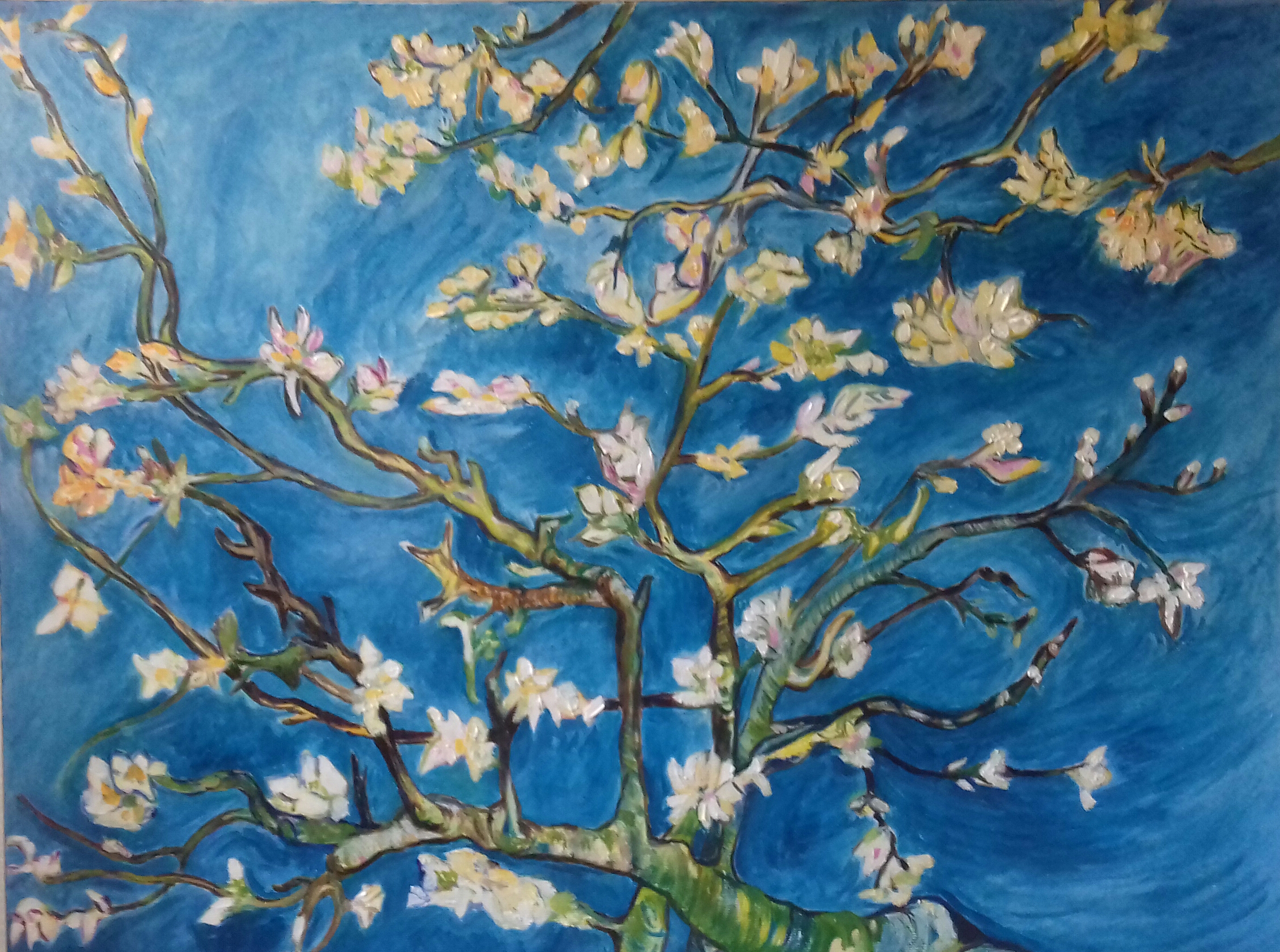  la branche d'amendier  46X61cm